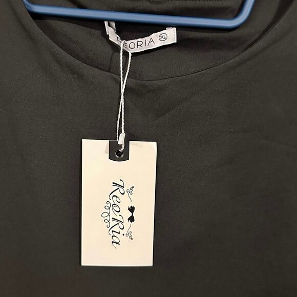 REORIA Ultimate Obsession Halter Bodysuit NEW Womens XL Black Snap Button - Picture 6 of 6